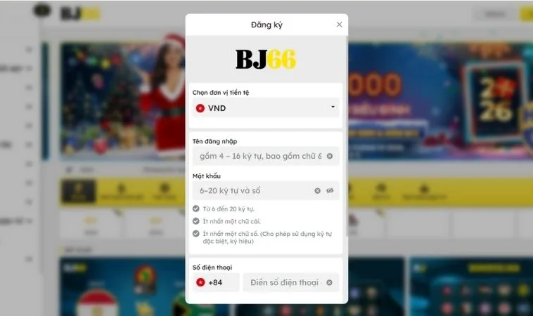Biểu mẫu đăng ký BJ66
