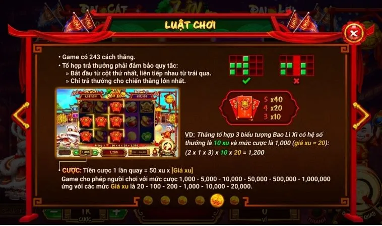 Luật chơi Nổ Hũ Lân Hái Lộc Tại BJ66