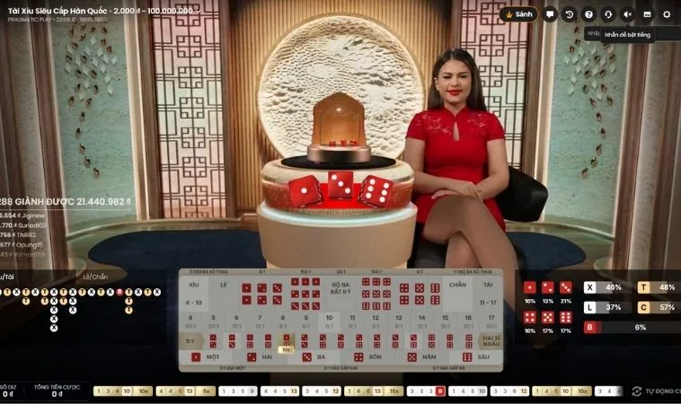 Giao diện chơi Casino Online tại BJ66 cùng dealer người thật