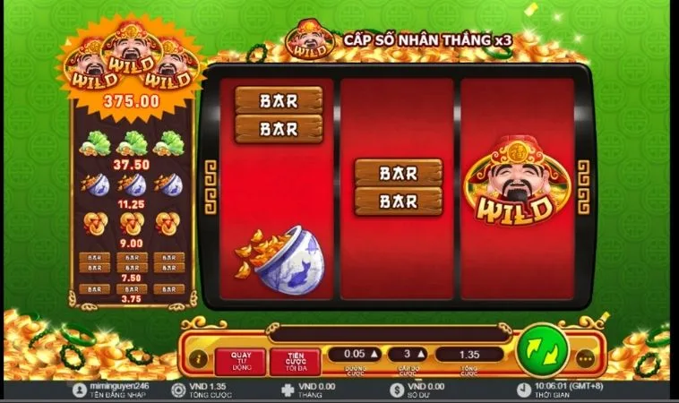 Đồ họa game Nổ Hũ Thần Tài BJ66 thiết kế ấn tượng