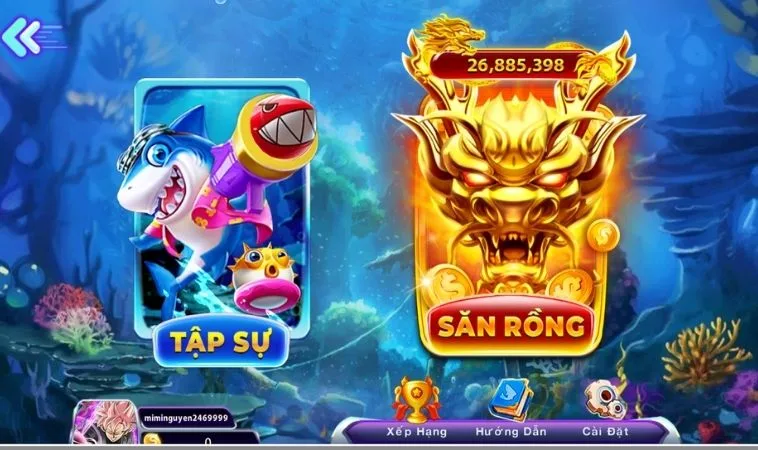 Các phòng chơi trong game Vua Bắn Cá Tại BJ66